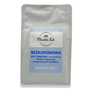 Kawa  ziarnista bezkofeinowa DECAF - 250 g.